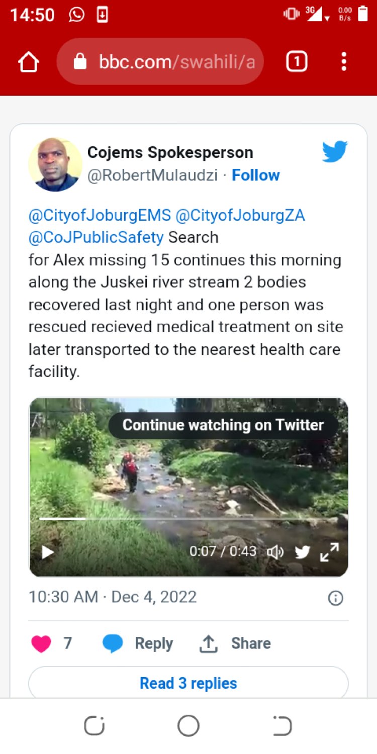 Abantu babiri bahitanywe n'umwuzure abandi 15 baburirwa irengero