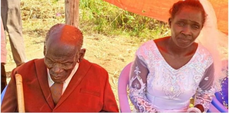 Umusaza w'imyaka 97 yarongoye inkumi y'imyaka 30