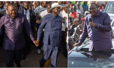 Uhuru kenyatta yaciye amarenga ko ashobora kwifatanya na Odinga mu gukuraho Perezida Ruto.
