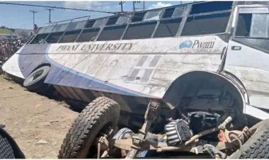 Imodoka ya Kaminuza yakoze impanuka hitaba Imana abantu 14